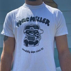 White Mac Miller tribute tee ~ Size Medium